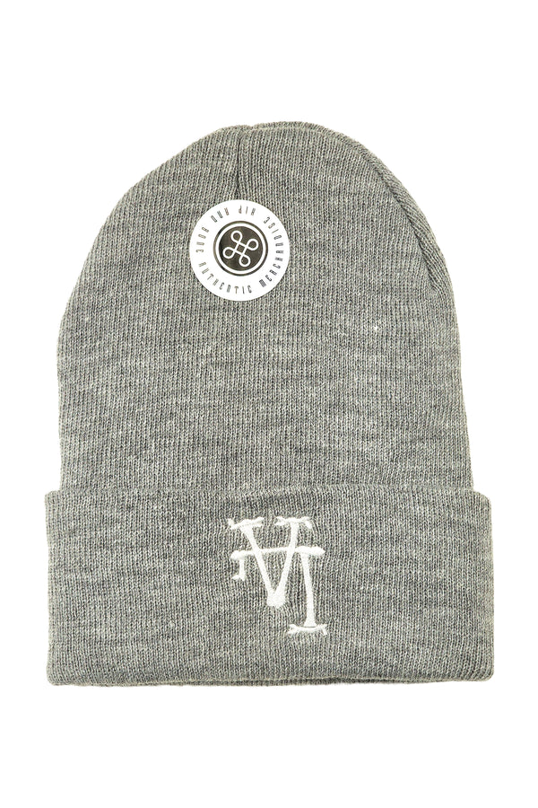GORRO PLEGABLE DE PUNTO GRIS HUESO