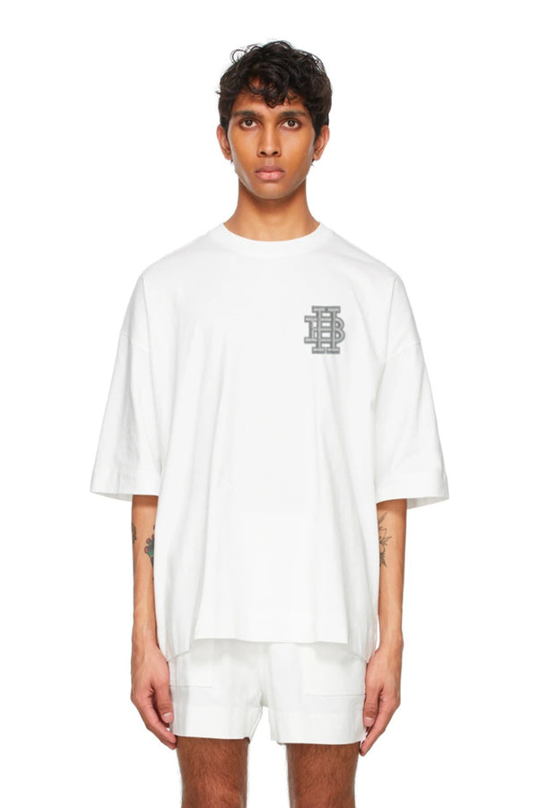 CAMISETA CLÁSICA CON LOGO MONOGRAMA GRIS