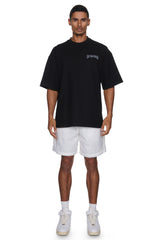 WAFFLE ROCKER LOGO T-SHIRT BLACK
