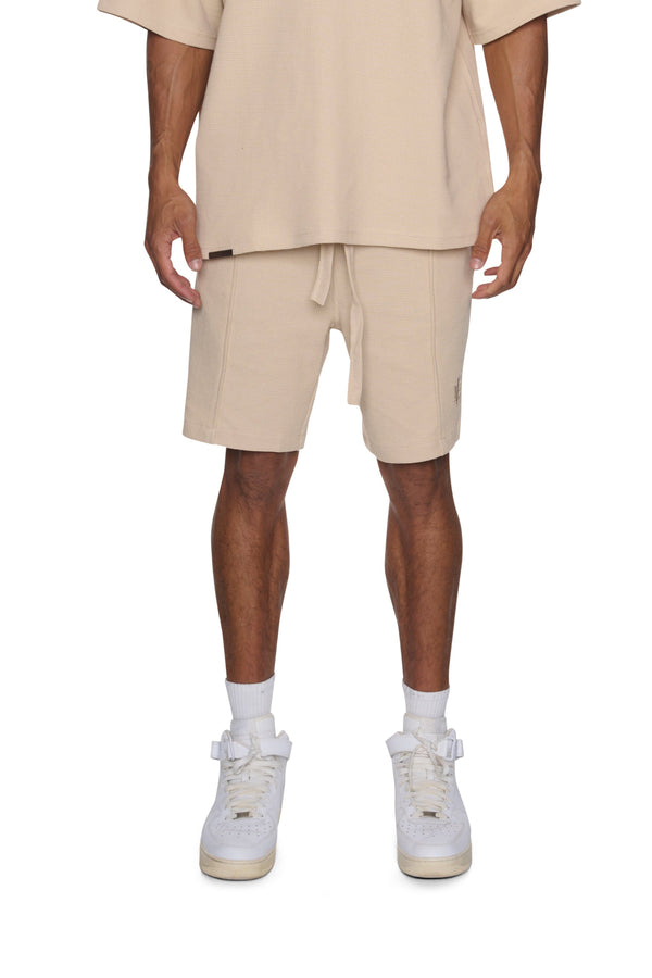 PANTALONES CORTOS CON LOGOTIPO MONOGRAM DE WAFFLE