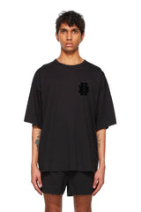 BLACK MONOGRAM LOGO PATCH CLASSIC T-SHIRT