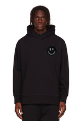 BLACK SMILEY BACK PATCH CLASSIC HOODIE