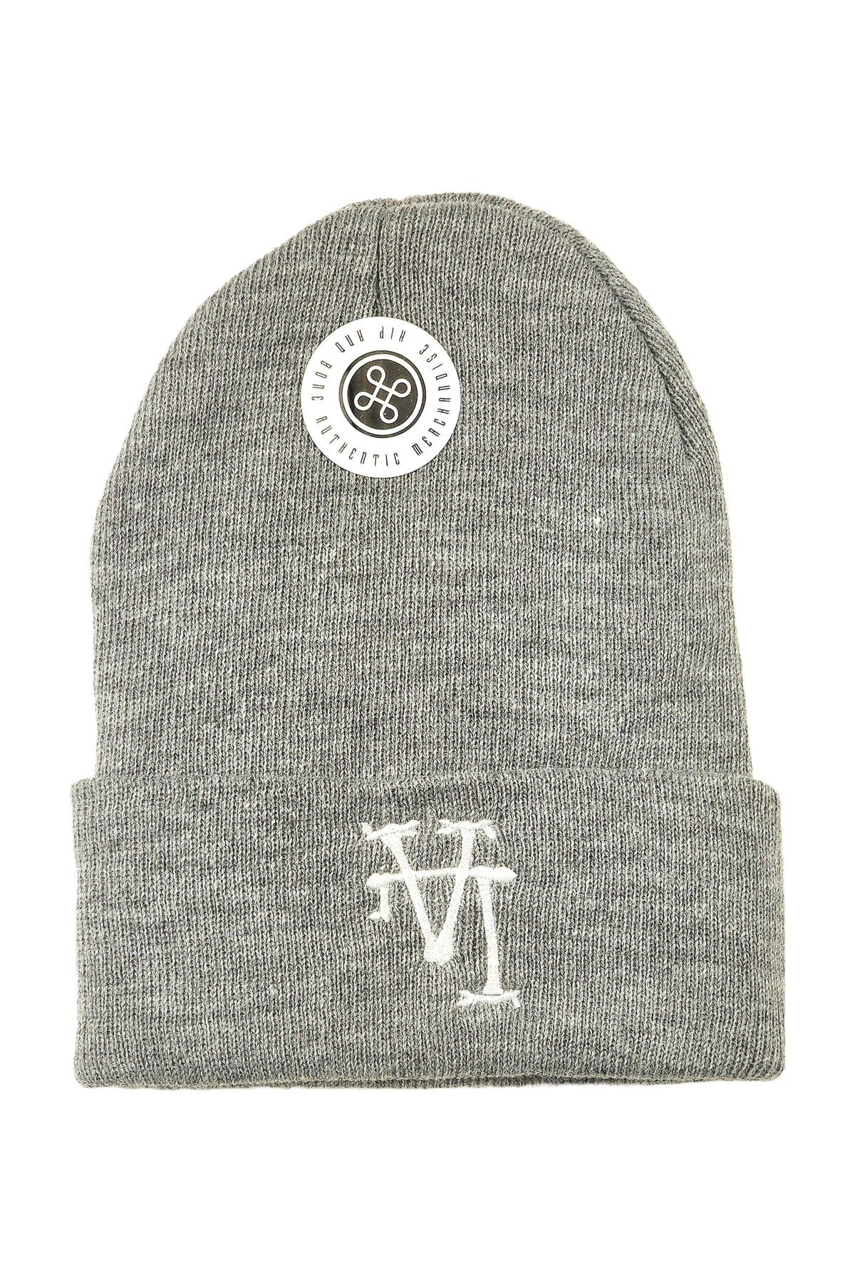 GORRO PLEGABLE DE PUNTO GRIS HUESO