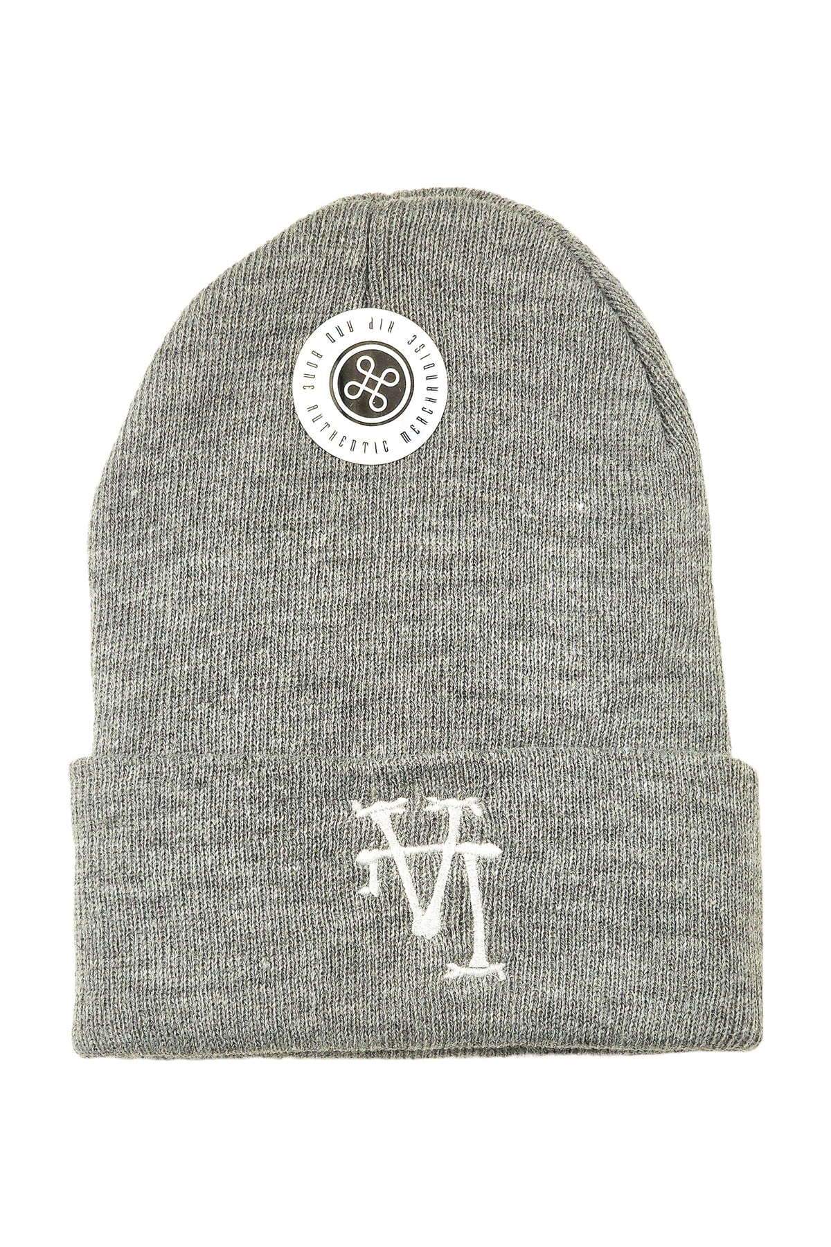 GREY BONE LA ROLL-UP BEANIE