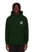 SUDADERA CLÁSICA CON CAPUCHA Y PARCHE DE LOGOTIPO MONOGRAMA GRIS