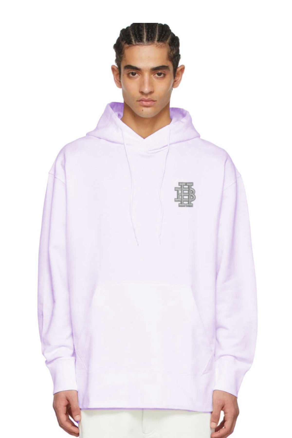 GREY MONOGRAM LOGO PATCH CLASSIC HOODIE