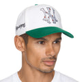 GORRA DE ALGODÓN CEPILLADO CON DOS TONOS Y LOGO NY