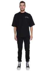 WAFFLE ROCKER LOGO T-SHIRT BLACK