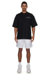 WAFFLE ROCKER LOGO T-SHIRT BLACK