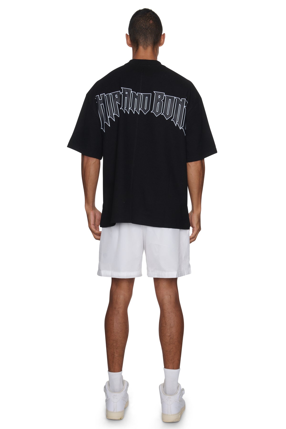 CAMISETA CON LOGO WAFFLE ROCKER NEGRA