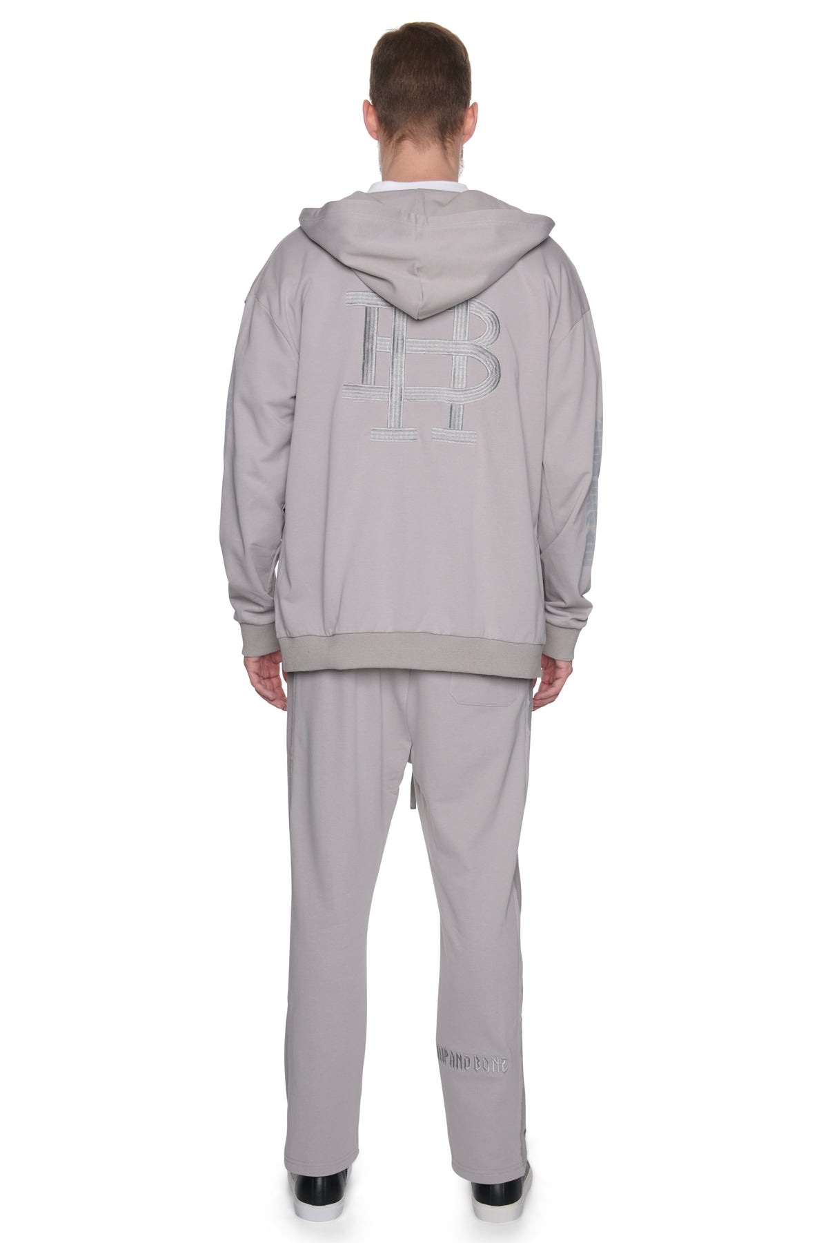 SUDADERA CON CAPUCHA DE ALGODÓN TERRY CON LOGO Y CREMALLERA COMPLETA