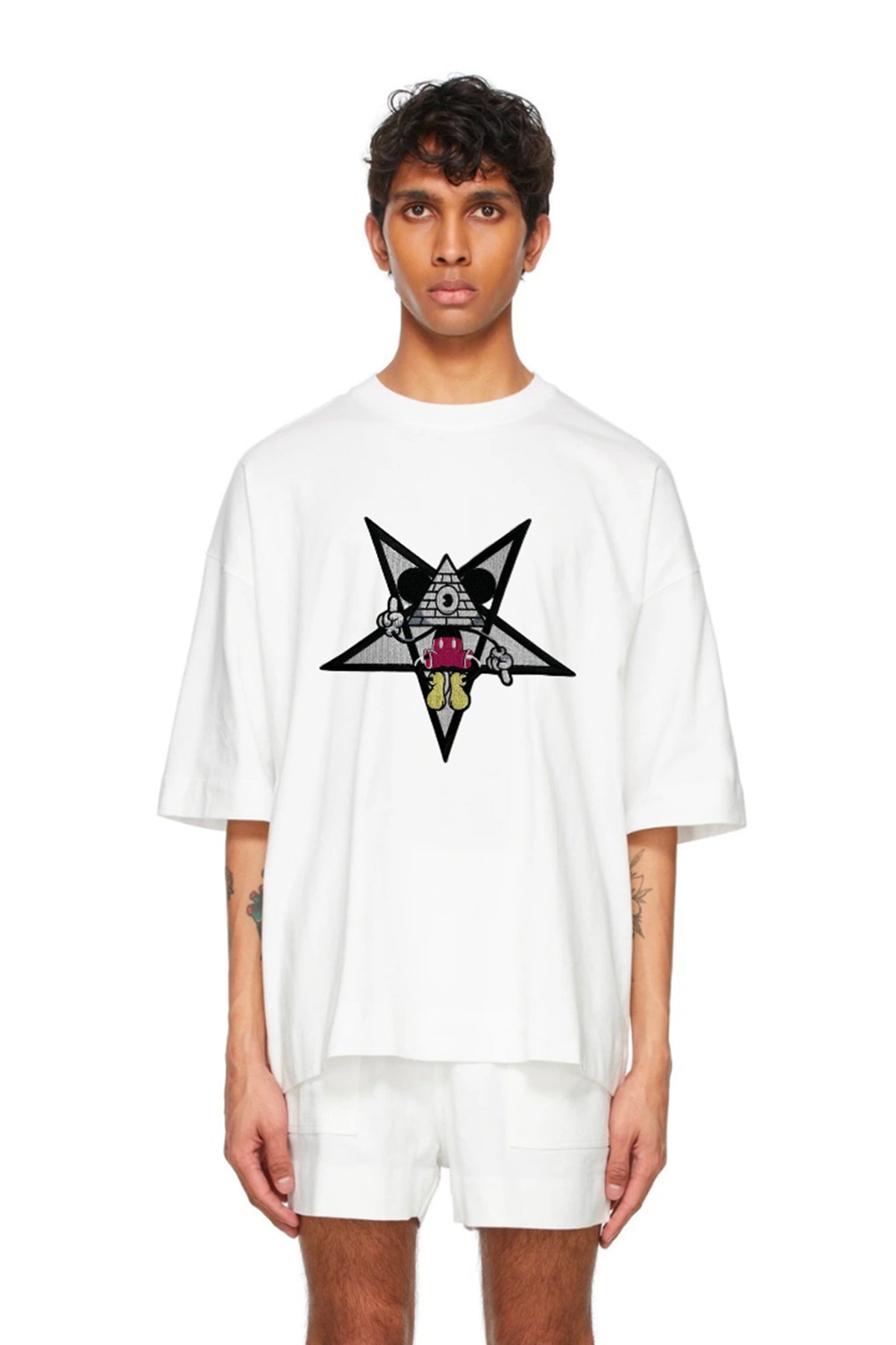 ILLUMINATI MOUSE EMBROIDERED CLASSIC T-SHIRT