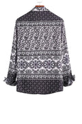 CAMISA DE SEDA CON BOTONES Y ESTAMPADO PAISLEY