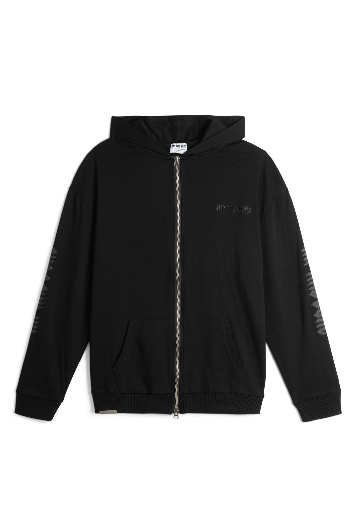 SUDADERA CON CAPUCHA DE ALGODÓN TERRY CON LOGO Y CREMALLERA COMPLETA