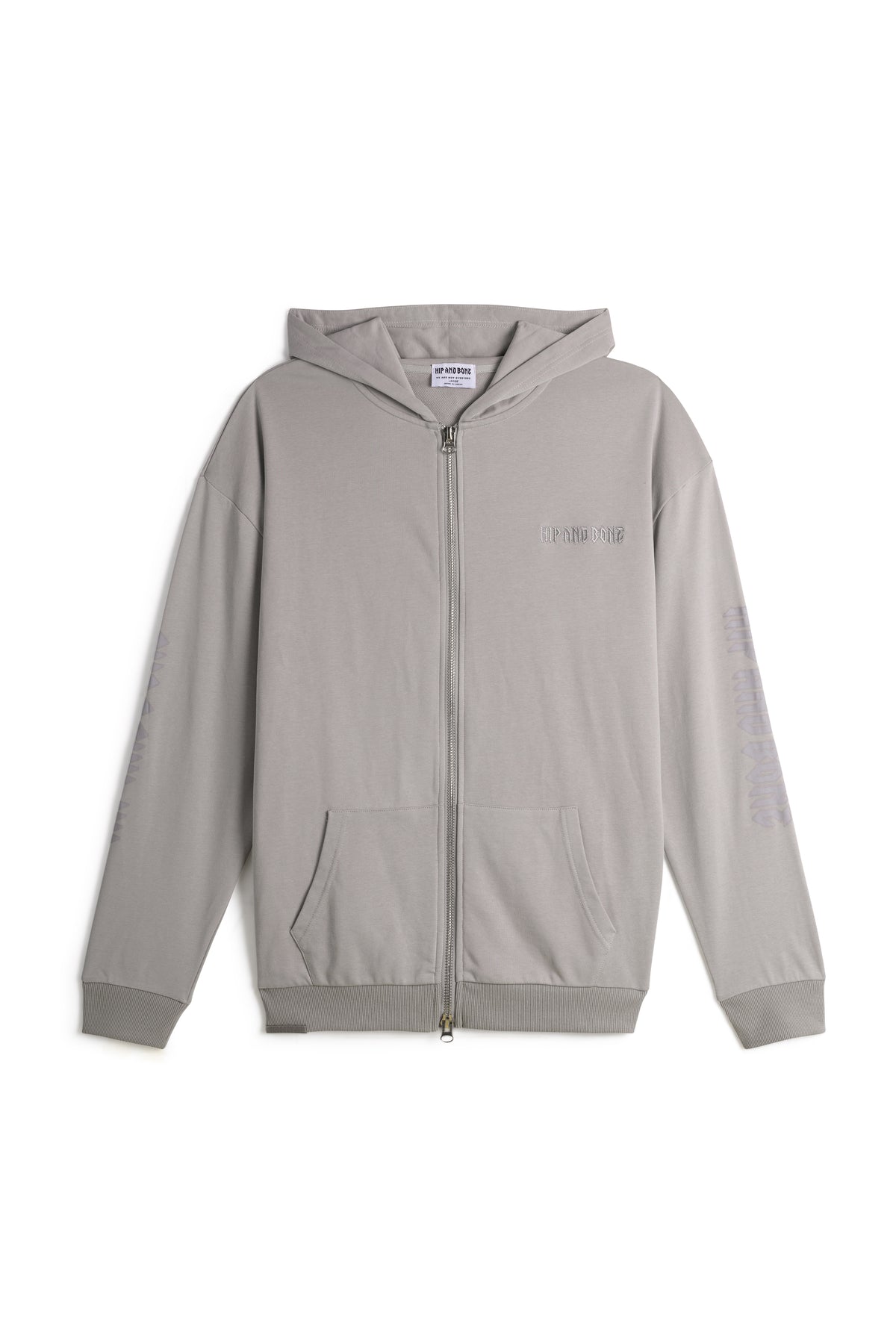 SUDADERA CON CAPUCHA DE ALGODÓN TERRY CON LOGO Y CREMALLERA COMPLETA