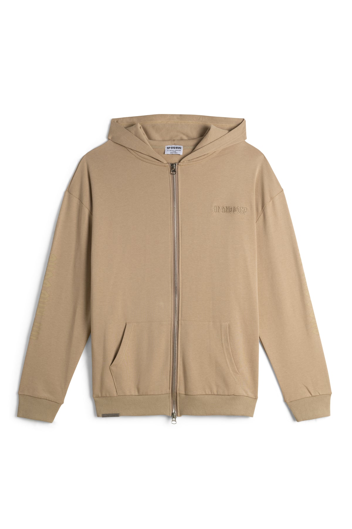 SUDADERA CON CAPUCHA DE ALGODÓN TERRY CON LOGO Y CREMALLERA COMPLETA