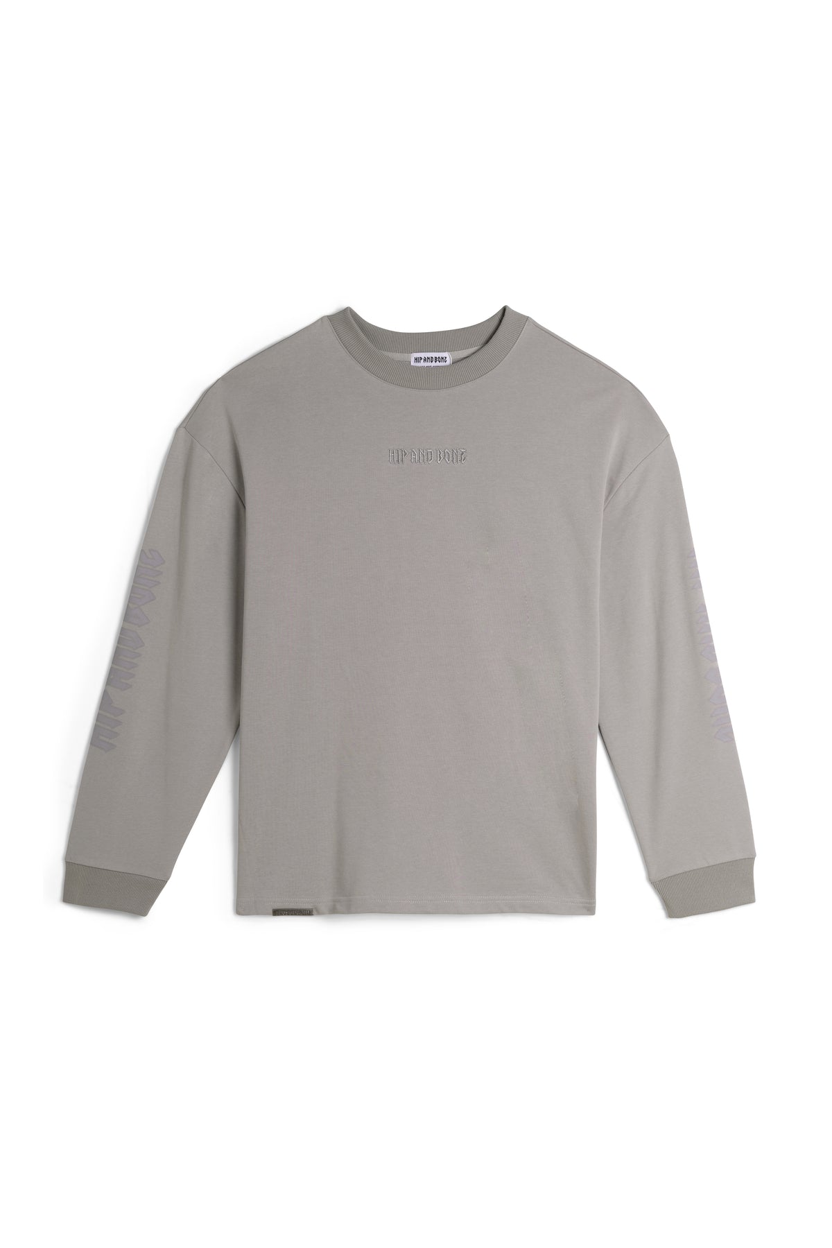 SUDADERA TERRY CON LOGO Y CUELLO REDONDO