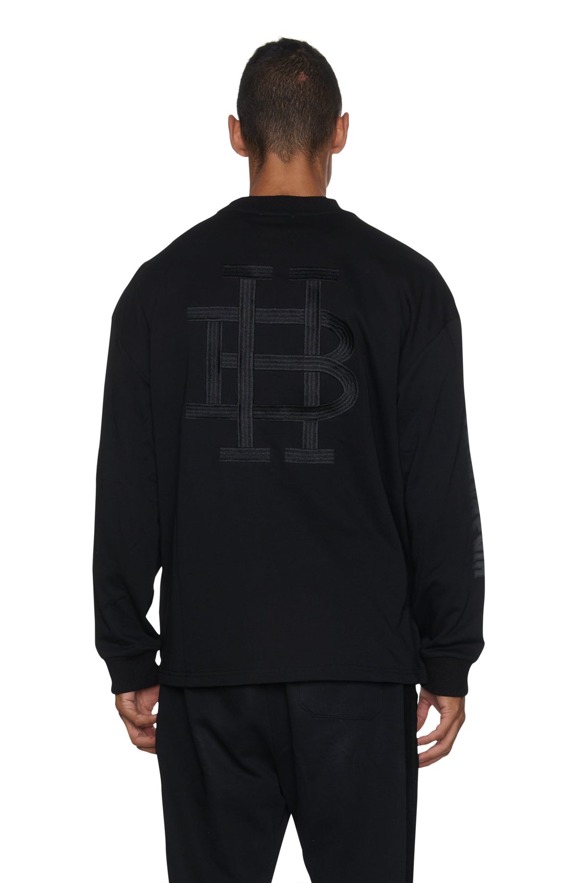 SUDADERA TERRY CON LOGO Y CUELLO REDONDO