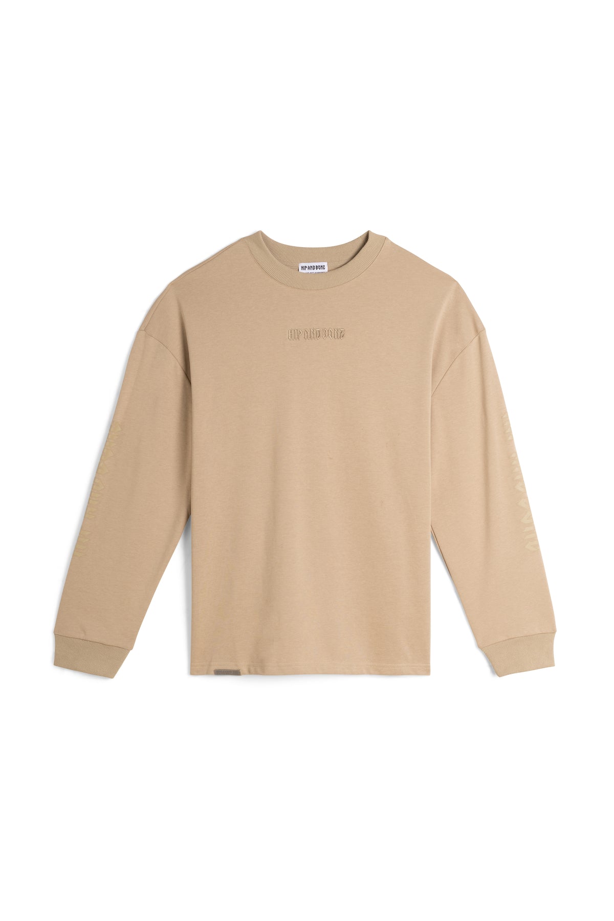 SUDADERA TERRY CON LOGO Y CUELLO REDONDO