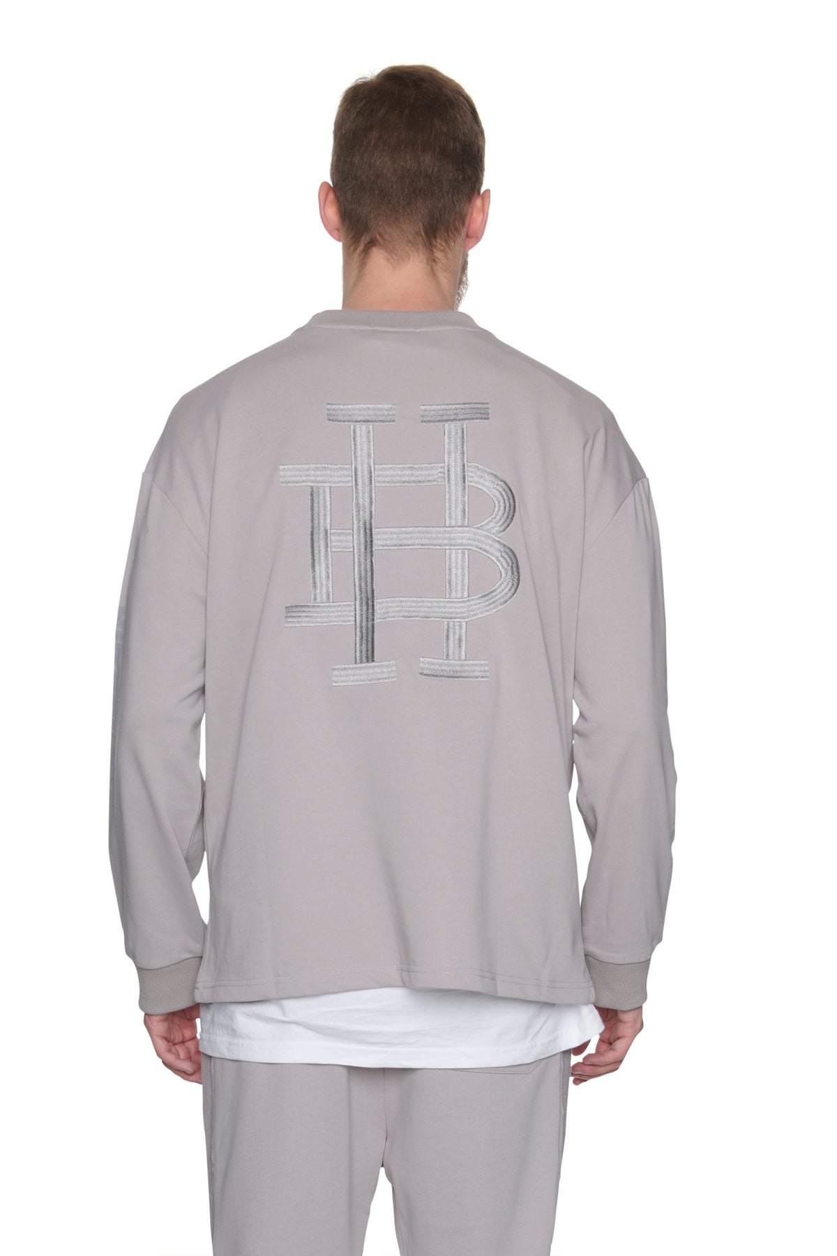 SUDADERA TERRY CON LOGO Y CUELLO REDONDO