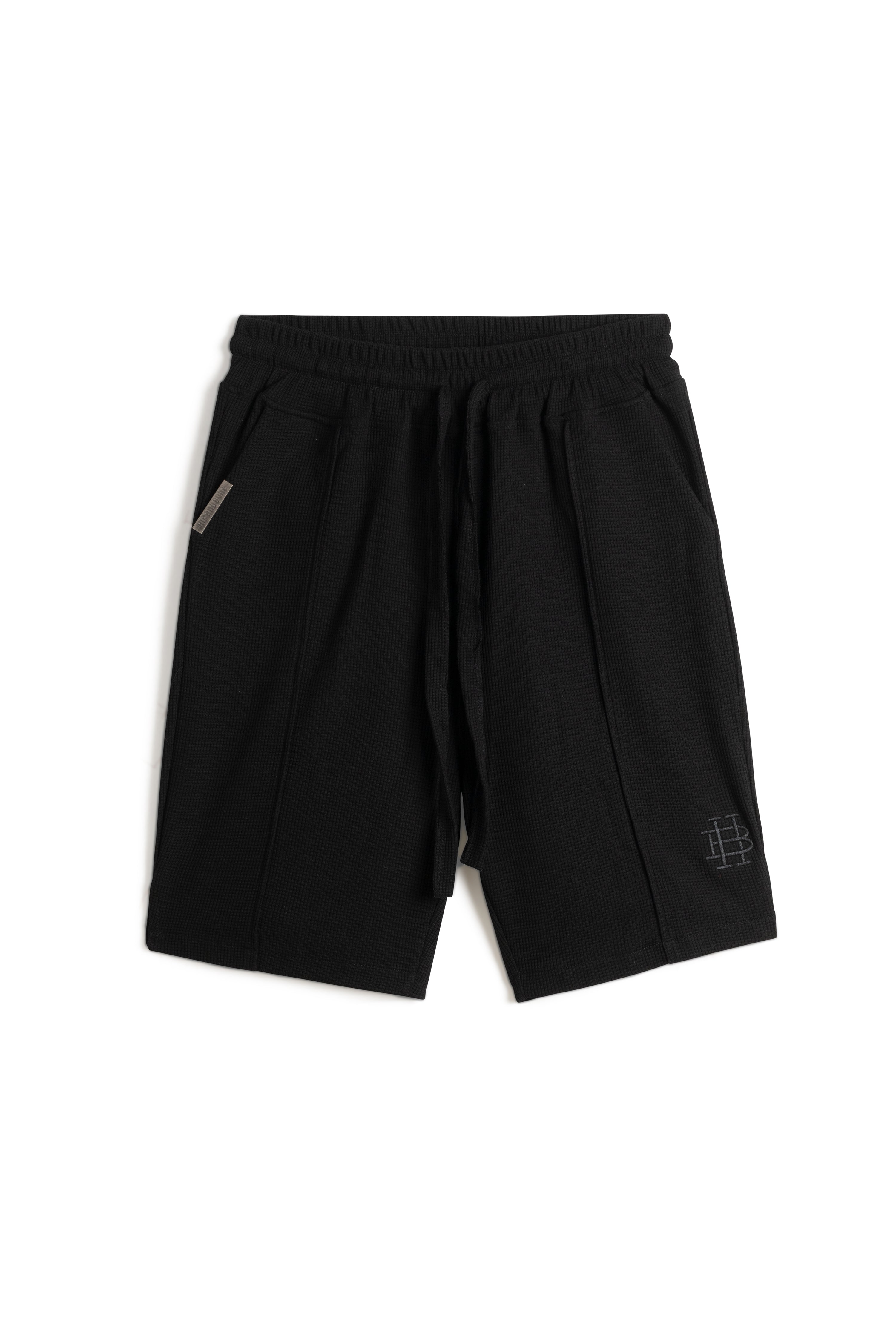 WAFFLE MONGRAM LOGO SHORTS