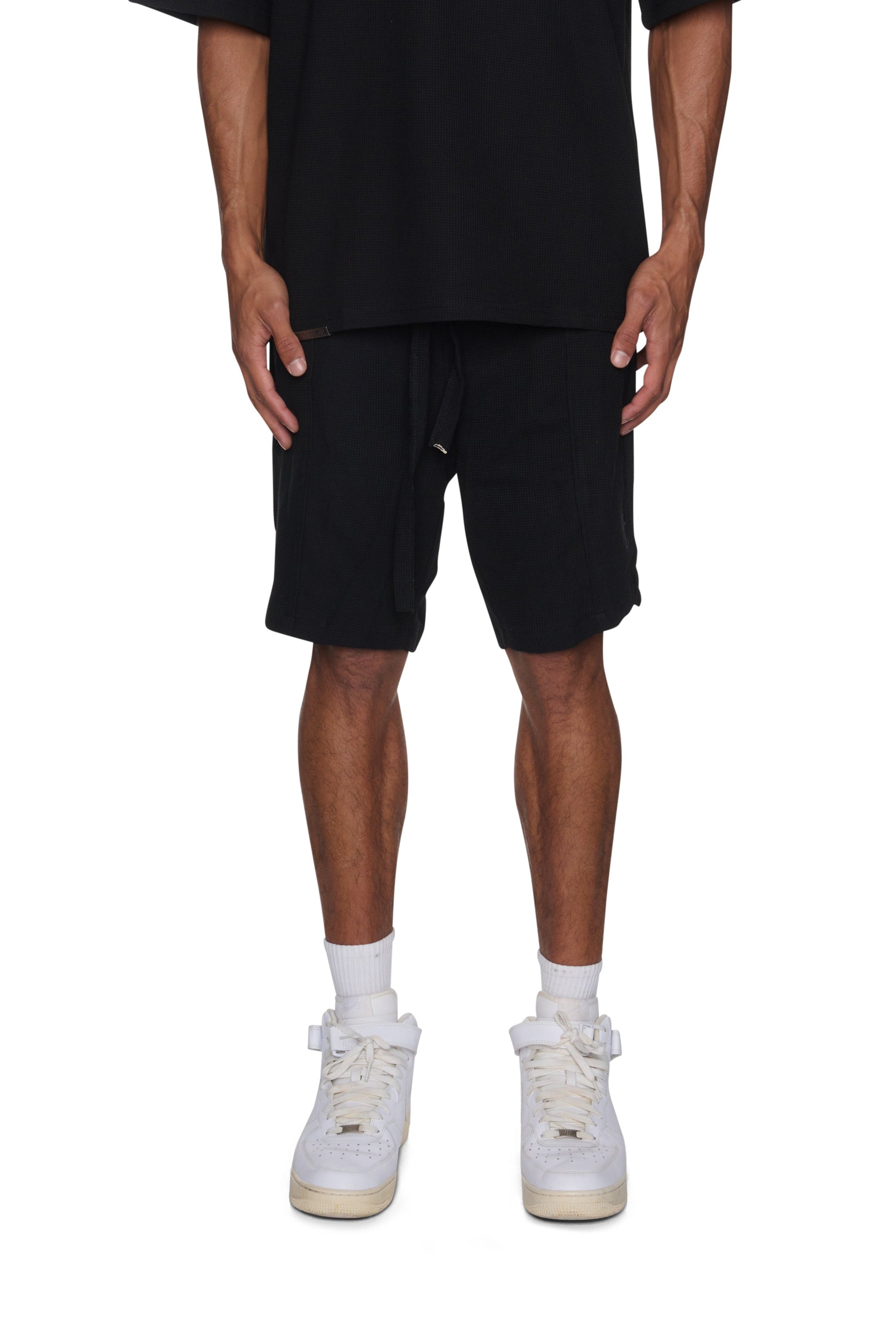 WAFFLE MONGRAM LOGO SHORTS