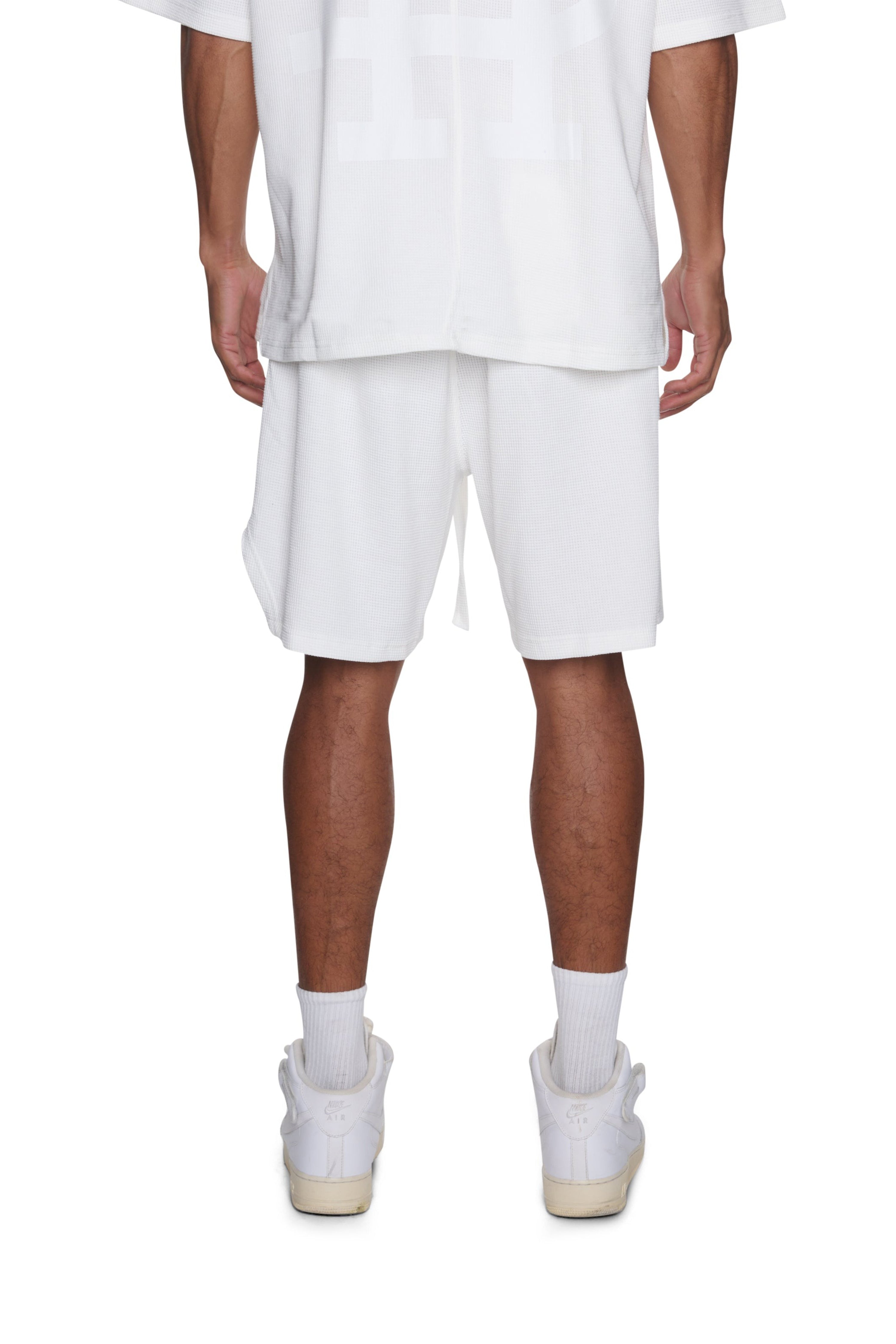 WAFFLE MONGRAM LOGO SHORTS