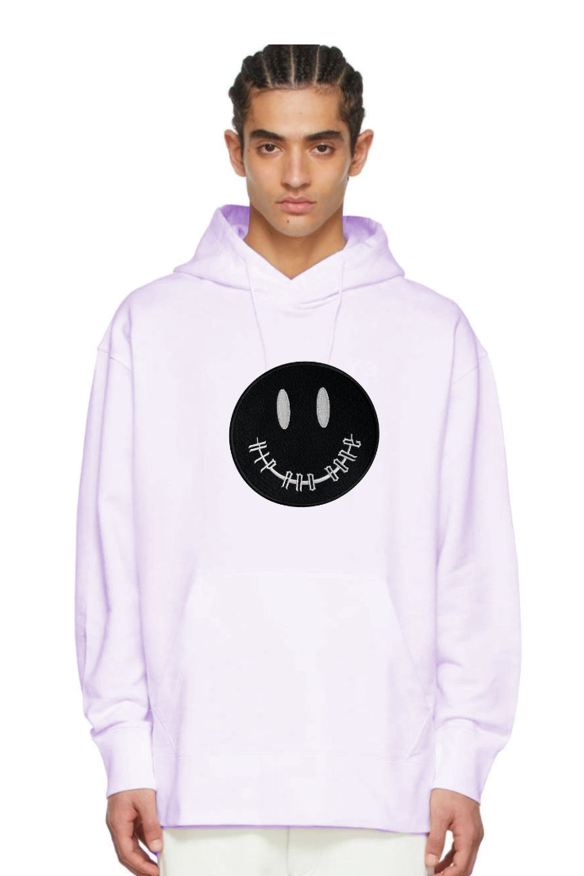SUDADERA CON CAPUCHA CLÁSICA SMILEY PATCH