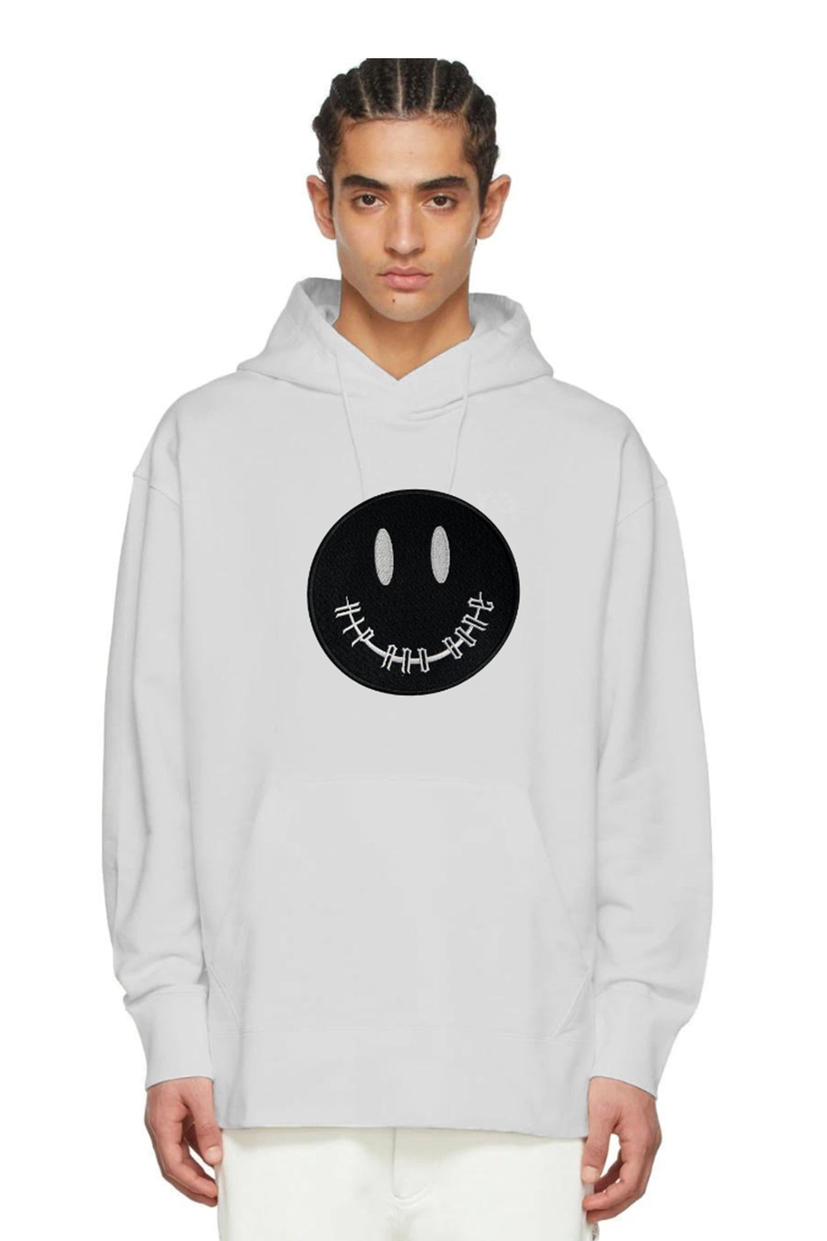 SUDADERA CON CAPUCHA CLÁSICA SMILEY PATCH