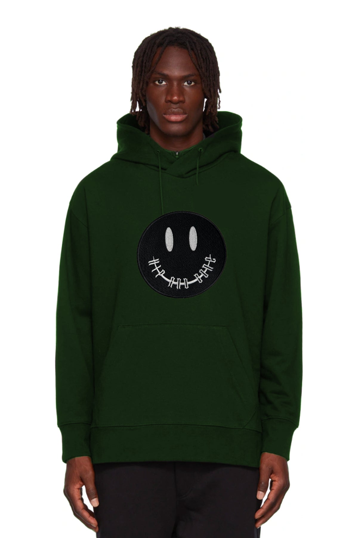 SUDADERA CON CAPUCHA CLÁSICA SMILEY PATCH