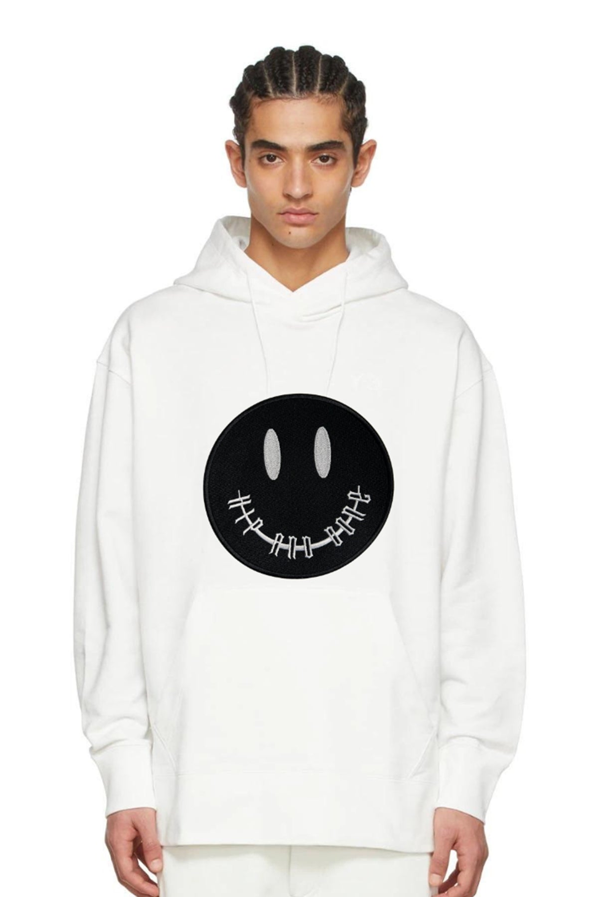 SUDADERA CON CAPUCHA CLÁSICA SMILEY PATCH