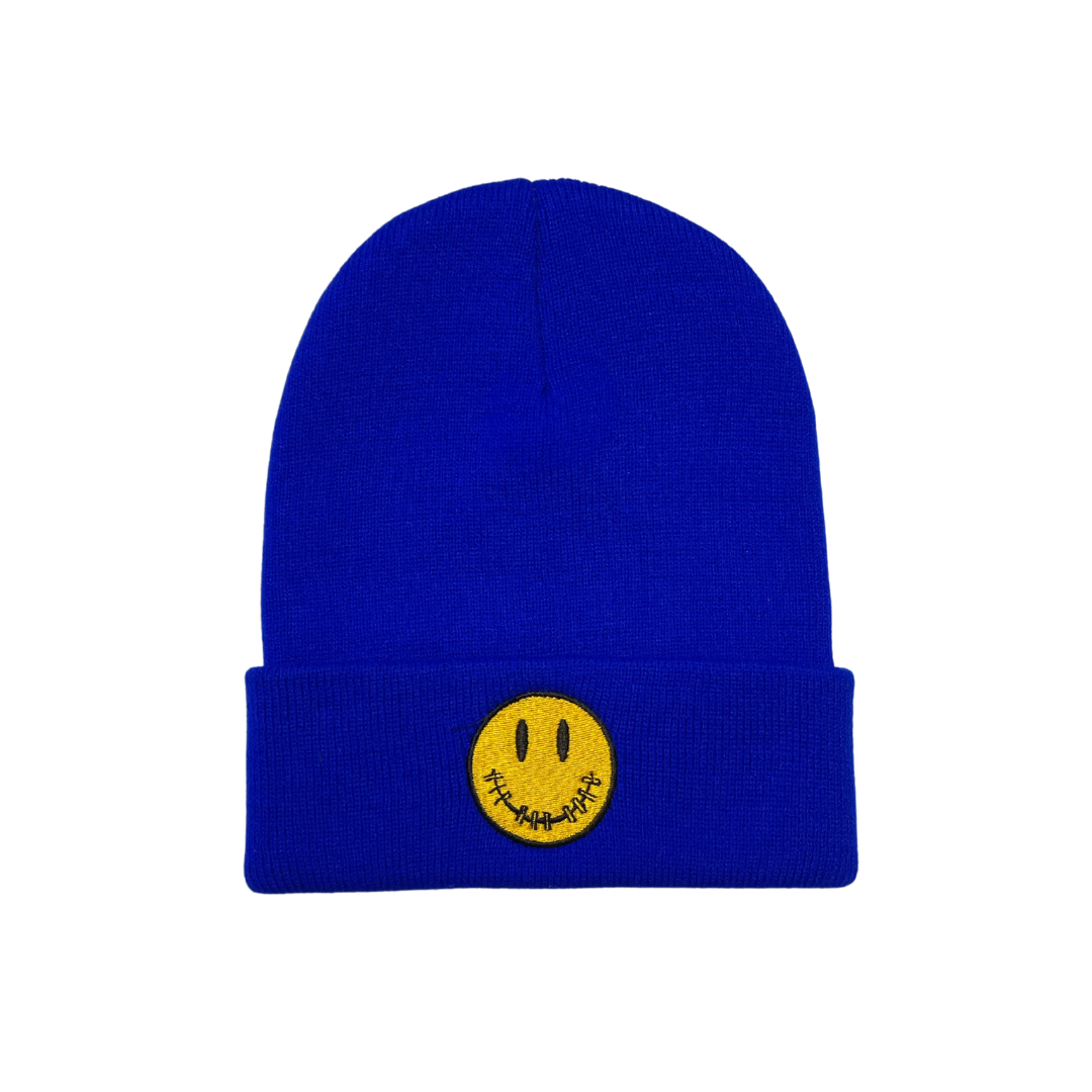 GORRO DE LANA AMARILLO CON CARITA SONRIENTE