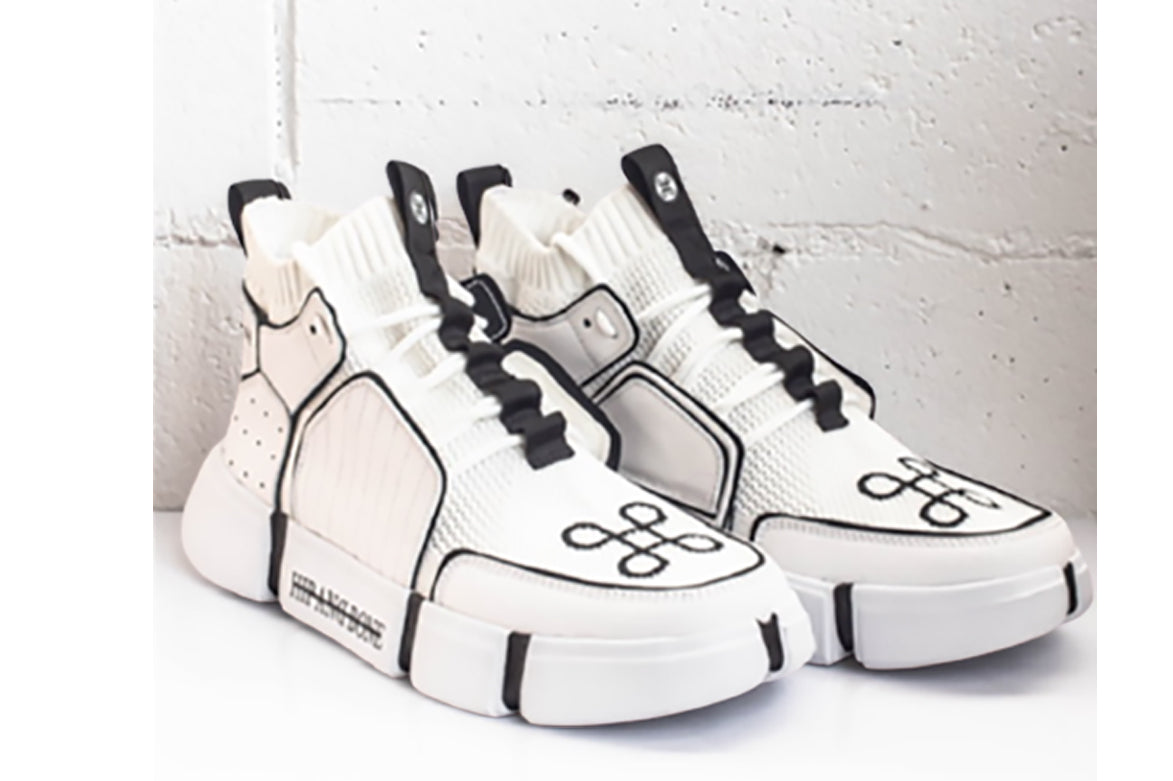ZAPATILLA BLOCK BLANCA RIBETE NEGRO EDICIÓN ESPECIAL