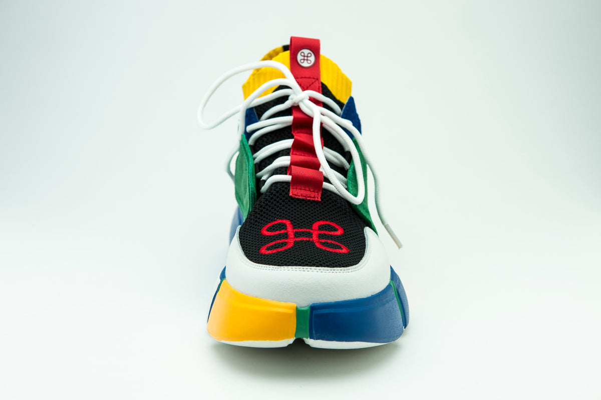 ZAPATO DE TACÓN CUADRADO MULTICOLOR