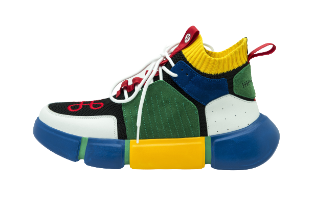 ZAPATO DE TACÓN CUADRADO MULTICOLOR